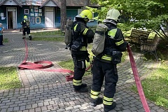 Столичные огнеборцы провели пожарные занятия на объекте исторического наследия